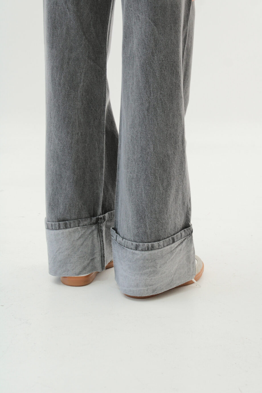 OTTAWA - JEAN WIDE LEG CUFFED GRIS