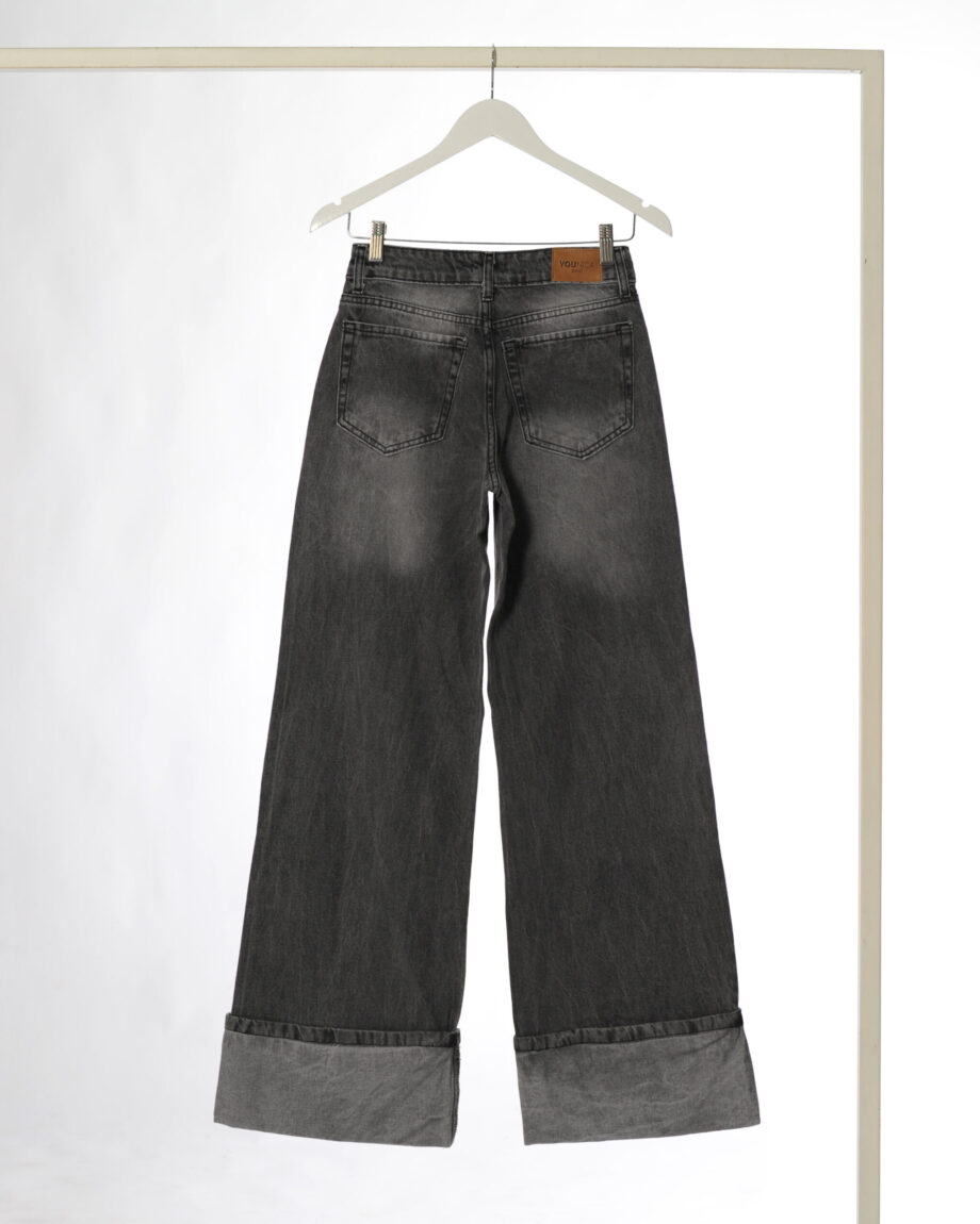 OTTAWA - JEAN WIDE LEG CUFFED GRIS