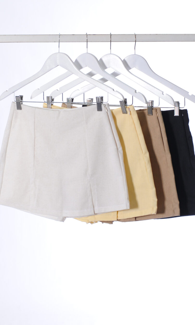 [SS26] MAYRA - SHORT POLLERA LINO RIGIDO SASTRERO ARUBA