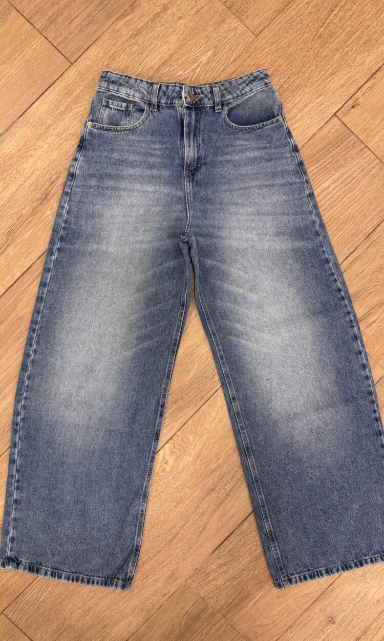 ALISON - EXTRA WIDE LEG TIRO ALTO OCEAN BLUE