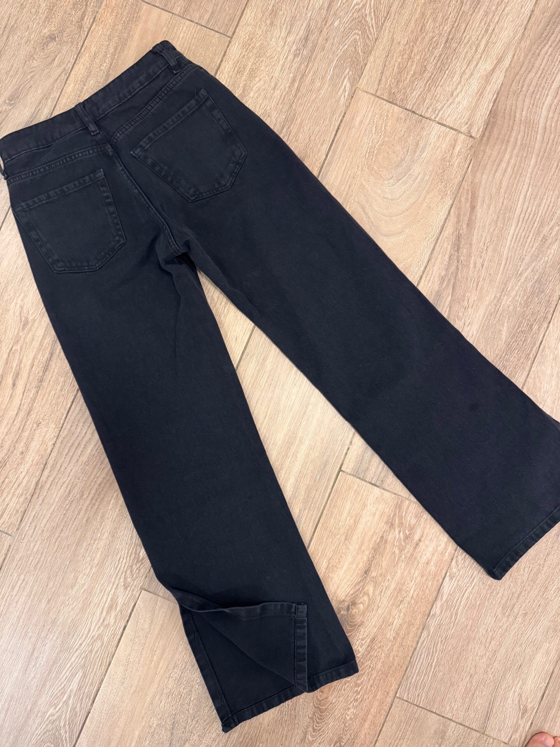 CLAUDIA - JEAN WIDE LEG TIRO ALTO JET BLACK TAJO ABAJO