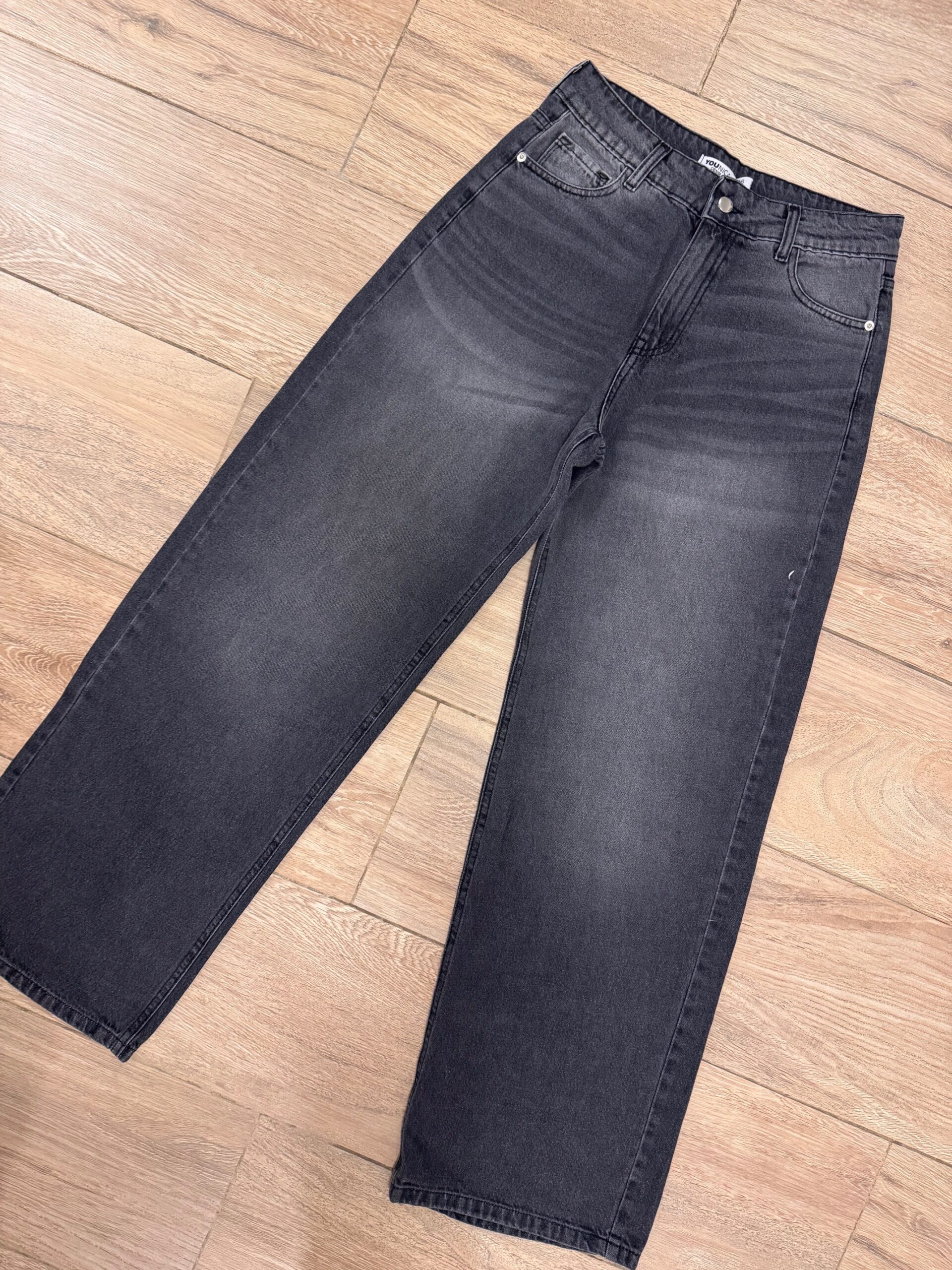 JENA - JEAN WIDE LEG TIRO MEDIO BLACK IRIS