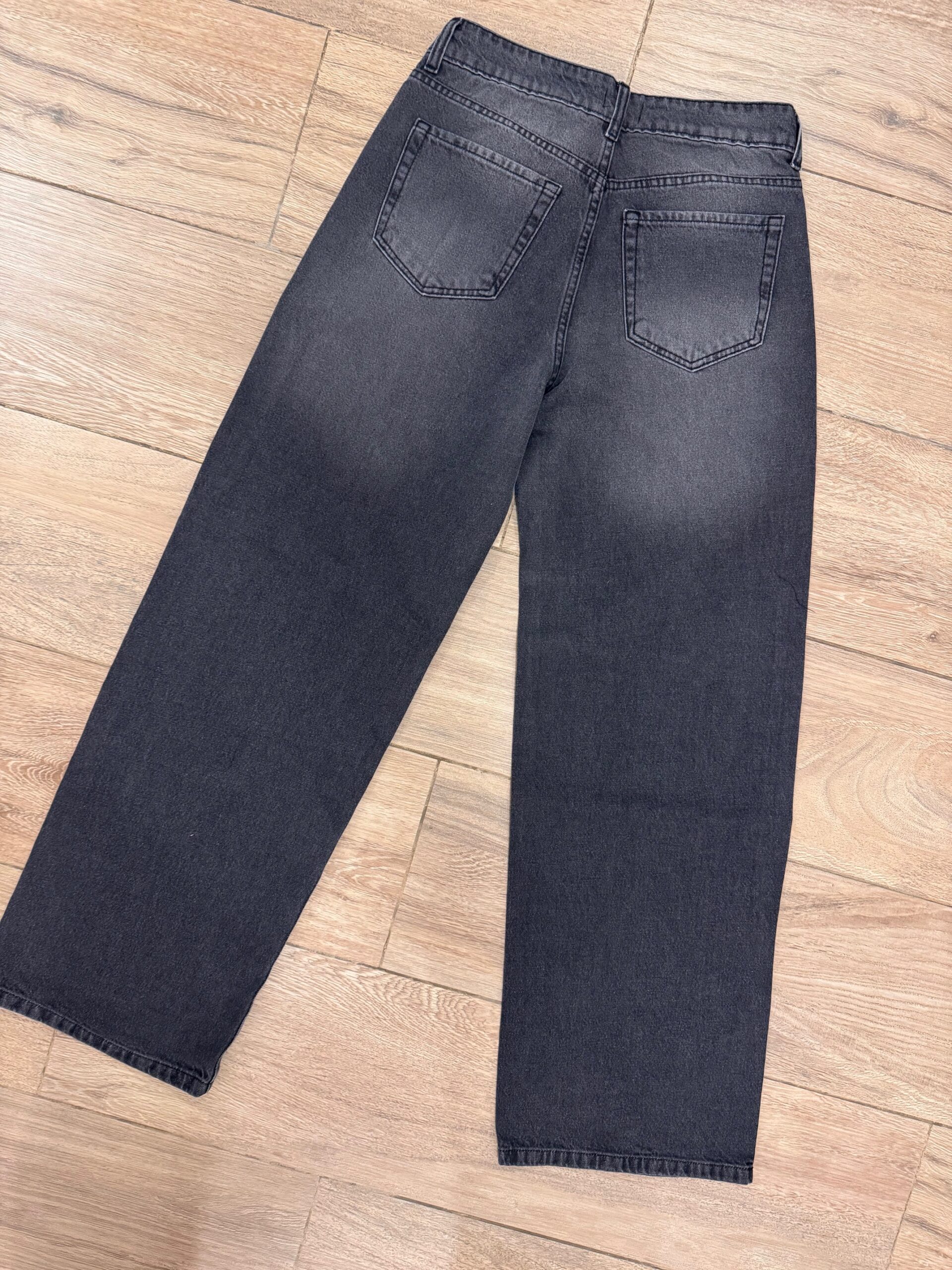 JENA - JEAN WIDE LEG TIRO MEDIO BLACK IRIS