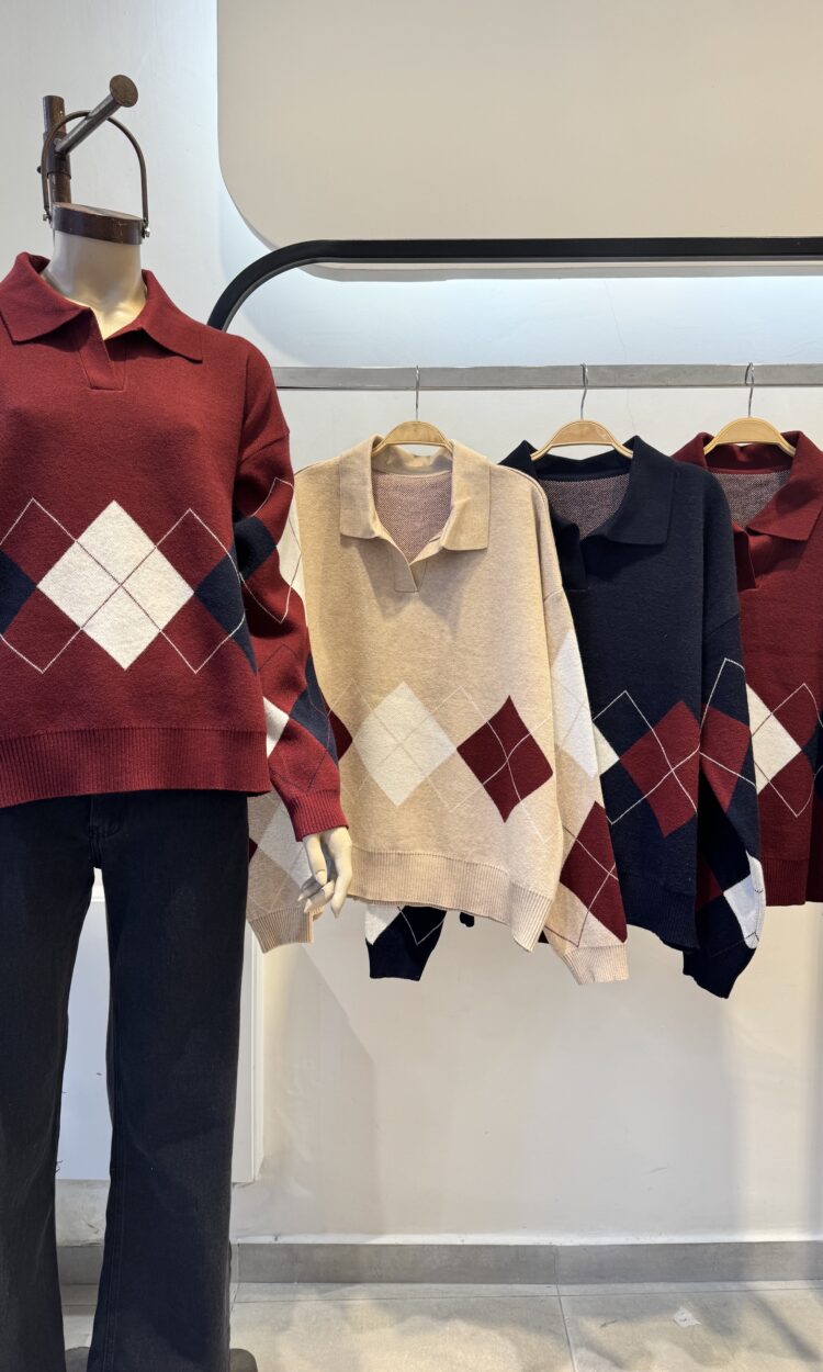 SW RAMIRA - OVERSIZE CHOMBA ROMBO DOBLE BREMER