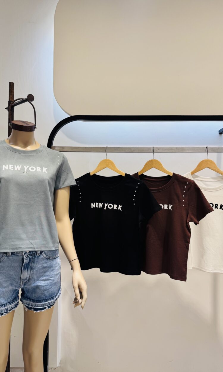 NUEVAYORK- REM IMPORTADA CON TACHAS, REGULAR FIT