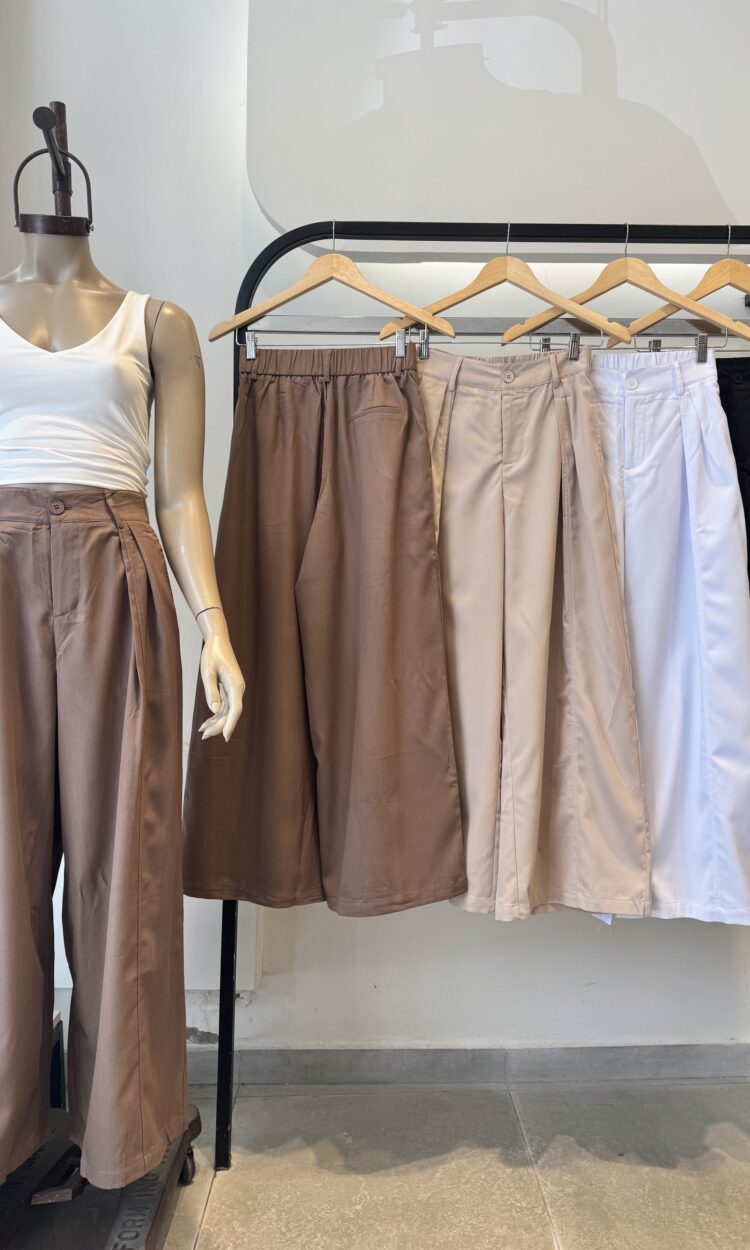 SOFIA - PANT IMPORTADO WIDE LEG CON PLIEGUES PROFUNDOS
